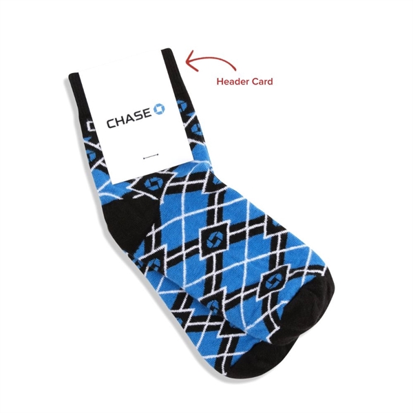 Quarter length crew cotton socks with fully knit/woven designs; made in... from ASI 88072 Sock Club Enterprises LLC