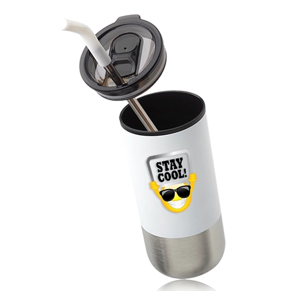 20 oz. stainless steel and plastic Day Off travel mug with... from ASI 39552 BEL Promo