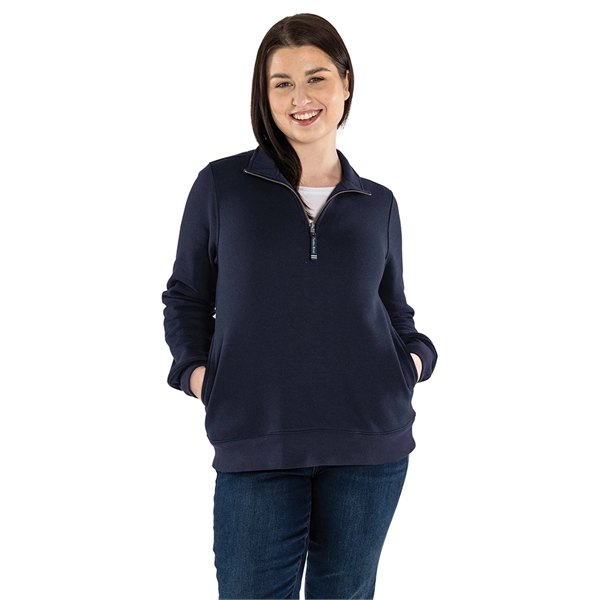 Our versatile & mid-weight Women's Crosswind Quarter Zip Sweatshirt made from... from ASI 44620 Charles River Apparel