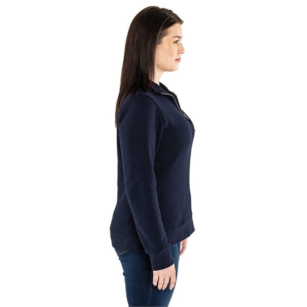 Our versatile & mid-weight Women's Crosswind Quarter Zip Sweatshirt made from... from ASI 44620 Charles River Apparel