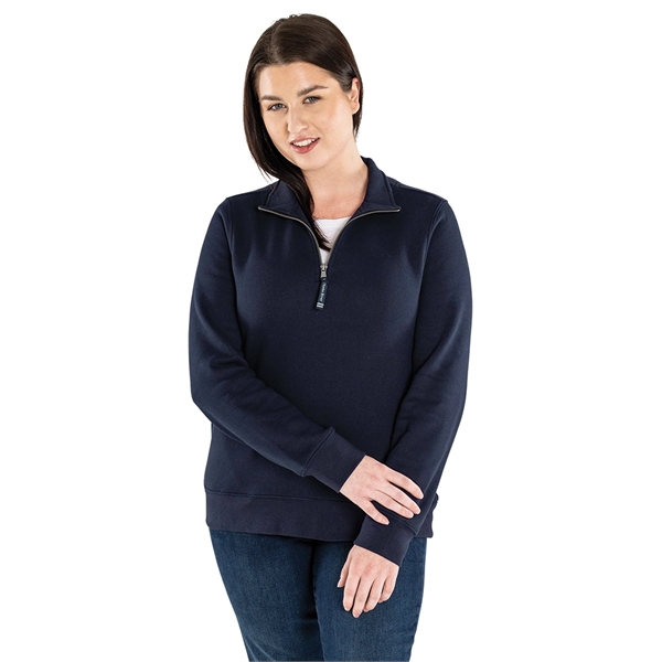 Our versatile & mid-weight Women's Crosswind Quarter Zip Sweatshirt made from... from ASI 44620 Charles River Apparel