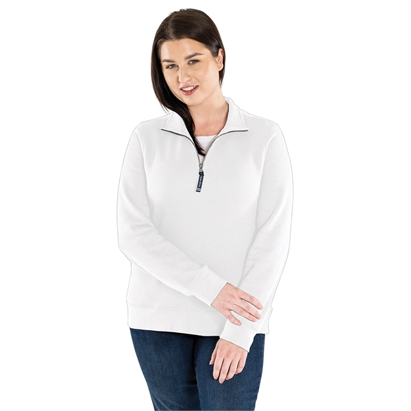 Our versatile & mid-weight Women's Crosswind Quarter Zip Sweatshirt made from... from ASI 44620 Charles River Apparel