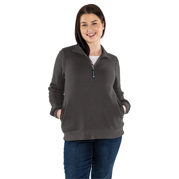 Our versatile & mid-weight Women's Crosswind Quarter Zip Sweatshirt made from... from ASI 44620 Charles River Apparel