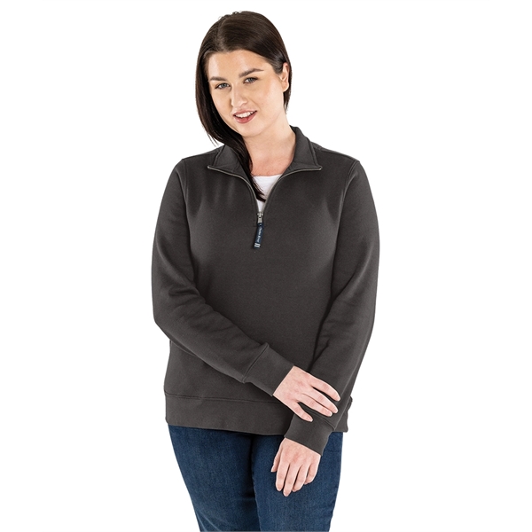 Our versatile & mid-weight Women's Crosswind Quarter Zip Sweatshirt made from... from ASI 44620 Charles River Apparel