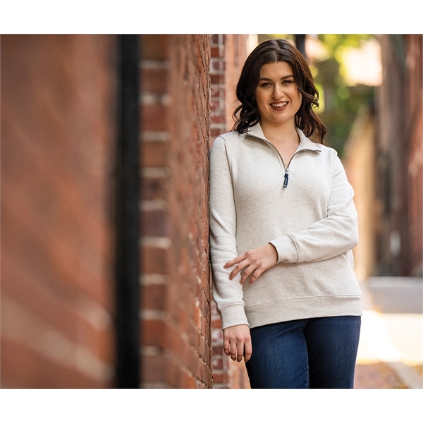 Our versatile & mid-weight Women's Crosswind Quarter Zip Sweatshirt made from... from ASI 44620 Charles River Apparel