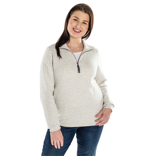 Our versatile & mid-weight Women's Crosswind Quarter Zip Sweatshirt made from... from ASI 44620 Charles River Apparel
