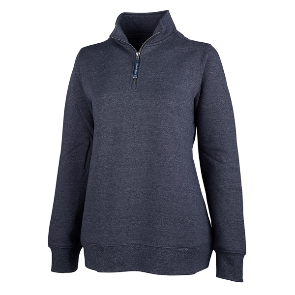 Our versatile & mid-weight Women's Crosswind Quarter Zip Sweatshirt made from... from ASI 44620 Charles River Apparel