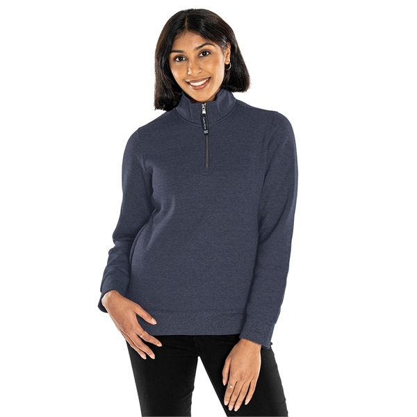 Our versatile & mid-weight Women's Crosswind Quarter Zip Sweatshirt made from... from ASI 44620 Charles River Apparel