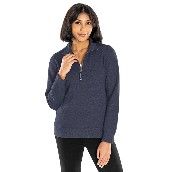 Our versatile & mid-weight Women's Crosswind Quarter Zip Sweatshirt made from... from ASI 44620 Charles River Apparel