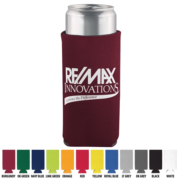 Slim Pocket Foam Collapsible Can Holder with 3 sided Imprint.... from ASI 93520 Ventura Inc