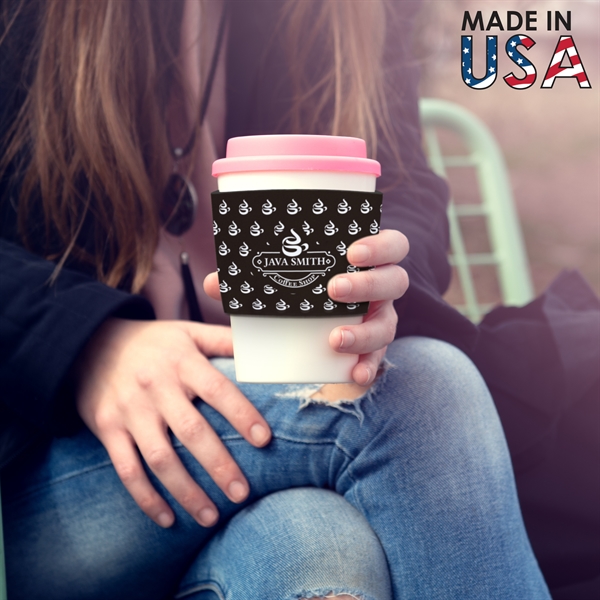 The sleeve easily slides over most 16oz tumblers, cardboard, or plastic... from ASI 91411 Toddy Gear