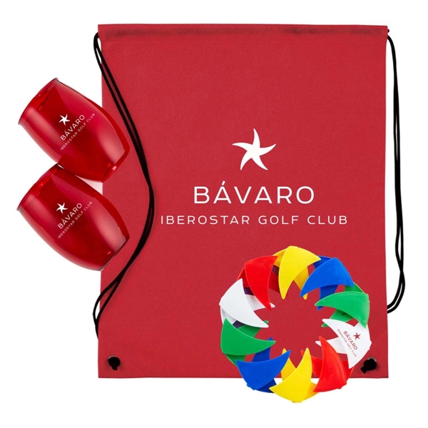 Wine kit with two PET 16 ounce stemless wine tumbler, expanding... from ASI 63549 Jornik Manufacturing Corp