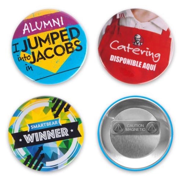 2.25" round celluloid button with magnetic closure. Made in the USA.... from ASI 62088 IDProductsource