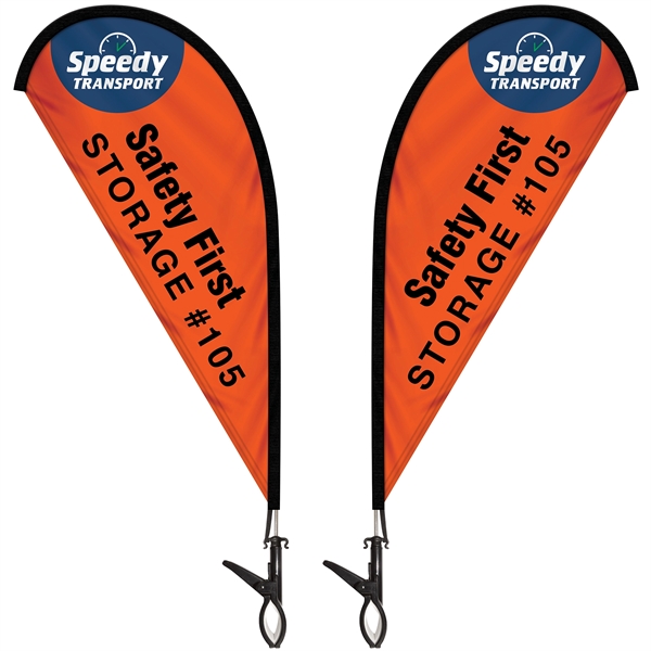 Double Sided Mini Teardrop Banner with Clip attached... from ASI 80228 Quinn