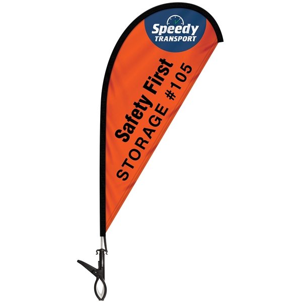 Double Sided Mini Teardrop Banner with Clip attached... from ASI 80228 Quinn
