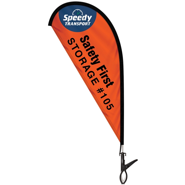 Double Sided Mini Teardrop Banner with Clip attached... from ASI 80228 Quinn