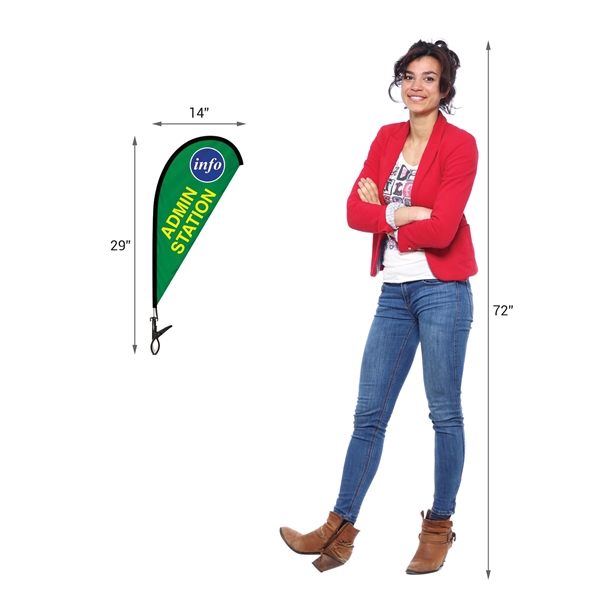 Double Sided Mini Teardrop Banner with Clip attached... from ASI 80228 Quinn