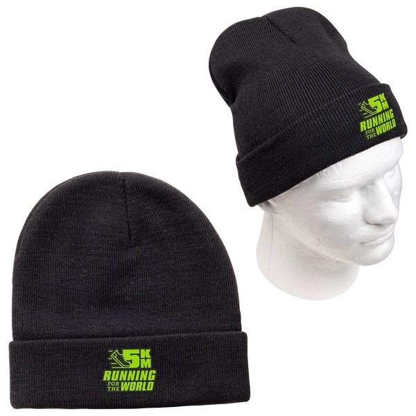 Roll Up Cuff RPET Knit Beanie... from ASI 36730 Ariel Premium Supply Inc
