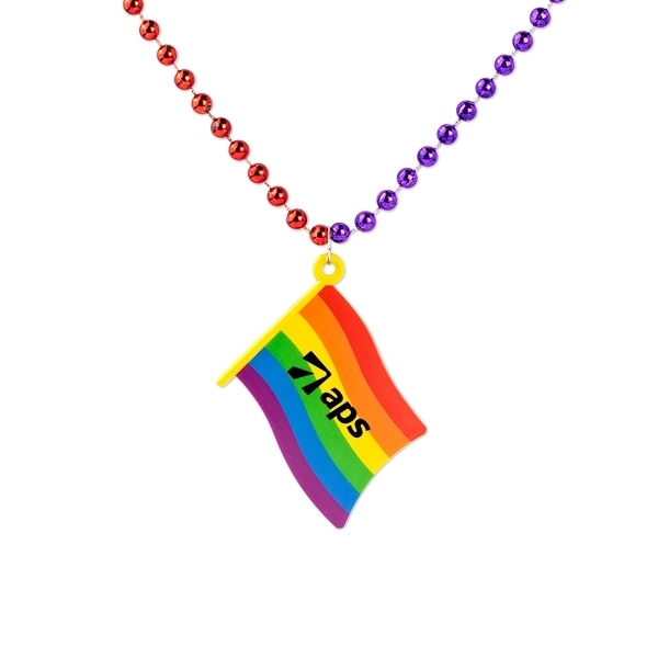Rainbow striped pride flag medallion beads.... from ASI 98360 WOWLine / WOWLine®