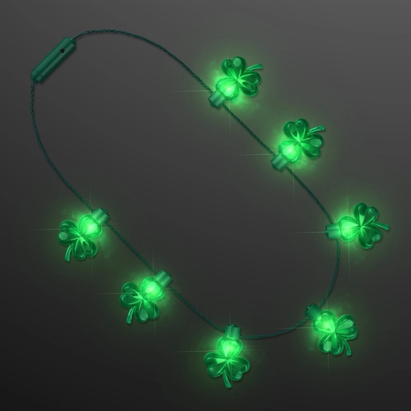 LED Shamrock Big Bulbs String Lights Necklace; Blank Pricing... from ASI 34194 ALightPromos