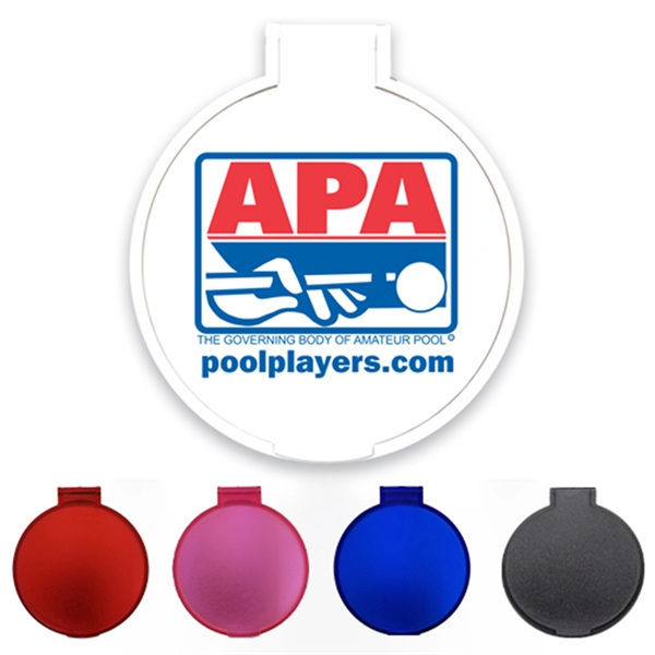 Round 2 1/2" diameter compact mirror with flip cover.... from ASI 93520 Ventura Inc