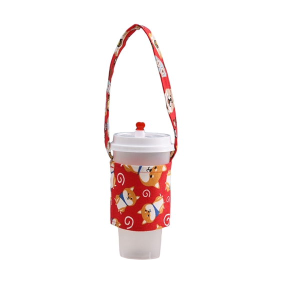 Canvas beverage holder sleeve for 8oz to 20oz capacities cup plus... from ASI 37218 Athena Promo (tm)