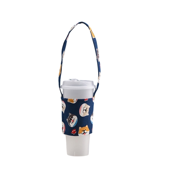 Canvas beverage holder sleeve for 8oz to 20oz capacities cup plus... from ASI 37218 Athena Promo (tm)