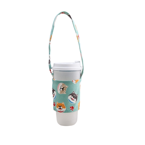 Canvas beverage holder sleeve for 8oz to 20oz capacities cup plus... from ASI 37218 Athena Promo (tm)
