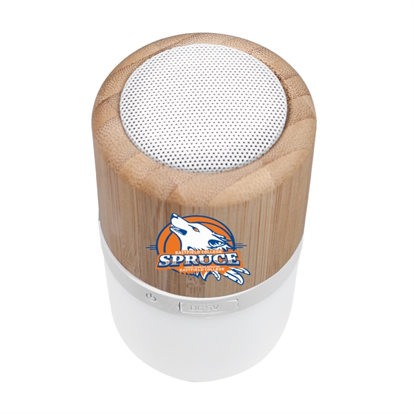 ECO Friendly Bamboo nightlight Bluetooth speaker 4 light modes: Red color,... from ASI 90154 Sunjoy Group Inc