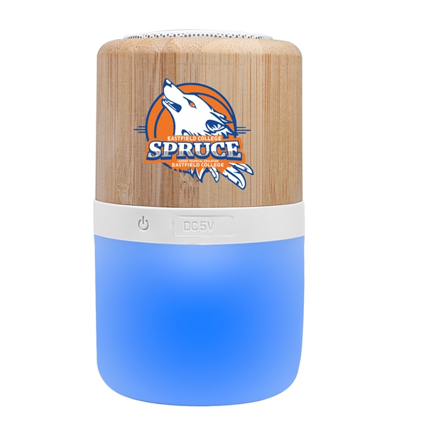 ECO Friendly Bamboo nightlight Bluetooth speaker 4 light modes: Red color,... from ASI 90154 Sunjoy Group Inc