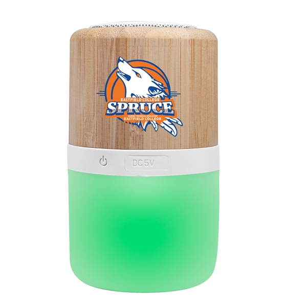 ECO Friendly Bamboo nightlight Bluetooth speaker 4 light modes: Red color,... from ASI 90154 Sunjoy Group Inc