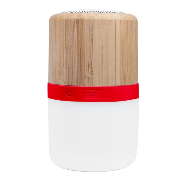 ECO Friendly Bamboo nightlight Bluetooth speaker 4 light modes: Red color,... from ASI 90154 Sunjoy Group Inc