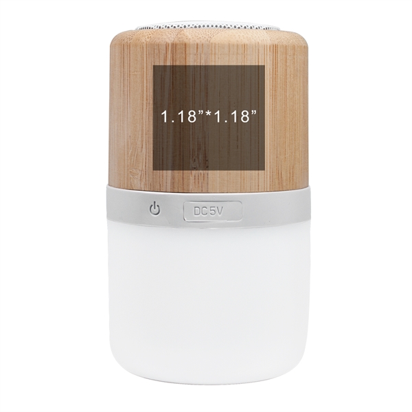 ECO Friendly Bamboo nightlight Bluetooth speaker 4 light modes: Red color,... from ASI 90154 Sunjoy Group Inc