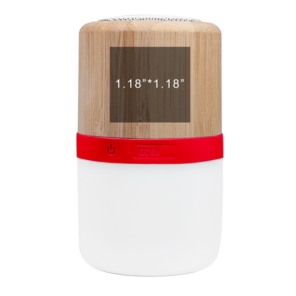 ECO Friendly Bamboo nightlight Bluetooth speaker 4 light modes: Red color,... from ASI 90154 Sunjoy Group Inc