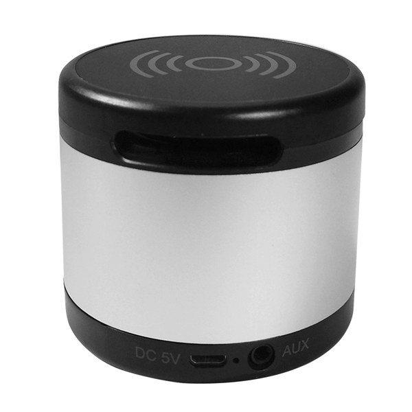 The Jones metal Bluetooth® speaker and wireless charging pad combines premium... from ASI 90154 Sunjoy Group Inc