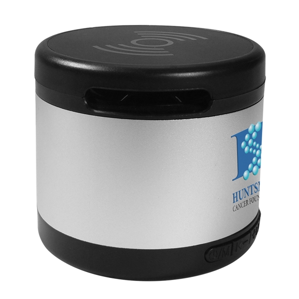 The Jones metal Bluetooth® speaker and wireless charging pad combines premium... from ASI 90154 Sunjoy Group Inc