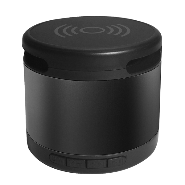 The Jones metal Bluetooth® speaker and wireless charging pad combines premium... from ASI 90154 Sunjoy Group Inc