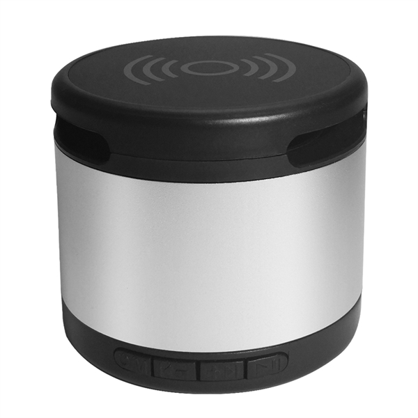 The Jones metal Bluetooth® speaker and wireless charging pad combines premium... from ASI 90154 Sunjoy Group Inc