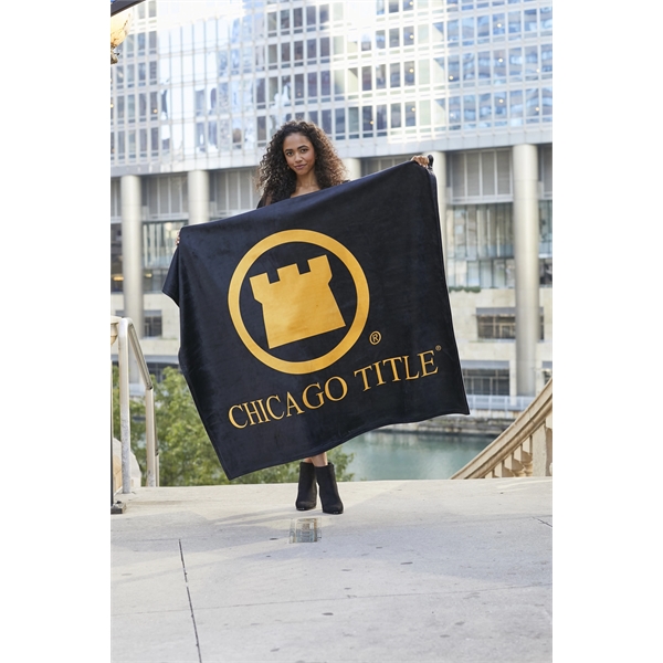 Mansfield Sherpa Blanket packaged in a reusable tote bag.... from ASI 91605 Towel Specialties / Cobblestone Mills