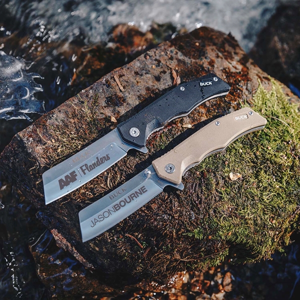 The Buck Trunk Knife is Buck's first cleaver blade. Available with... from ASI 46170 Compass Industries Inc