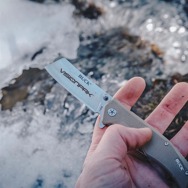 The Buck Trunk Knife is Buck's first cleaver blade. Available with... from ASI 46170 Compass Industries Inc