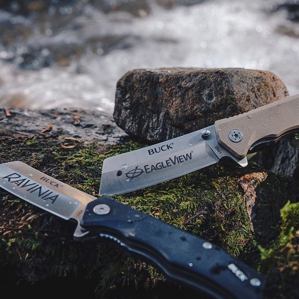 The Buck Trunk Knife is Buck's first cleaver blade. Available with... from ASI 46170 Compass Industries Inc