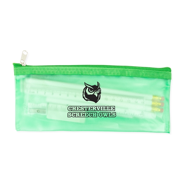 3.5"H x 8.25"W Pencil pouch with zipper closure and CPSIA compliant... from ASI 54040 Fey Promo / Fey Binders and Organization Solutions