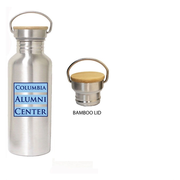 16 Oz. Stainless steel bottle with steel or bamboo cap... from ASI 36988 Artek USA Inc