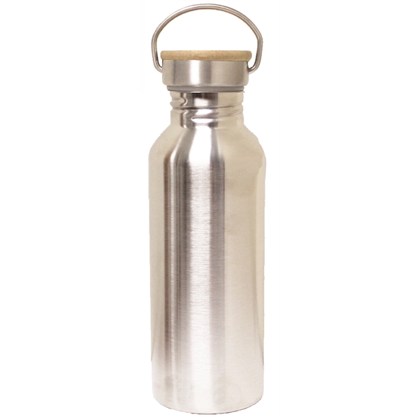 16 Oz. Stainless steel bottle with steel or bamboo cap... from ASI 36988 Artek USA Inc