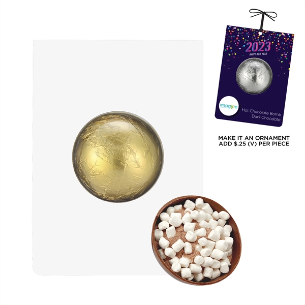 New Years Mega Hot Chocolate Bomb Billboard Card; simply pour hot... from ASI 71685 Midnite Snax®