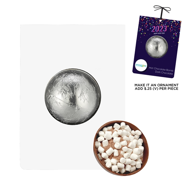 New Years Mega Hot Chocolate Bomb Billboard Card; simply pour hot... from ASI 71685 Midnite Snax®