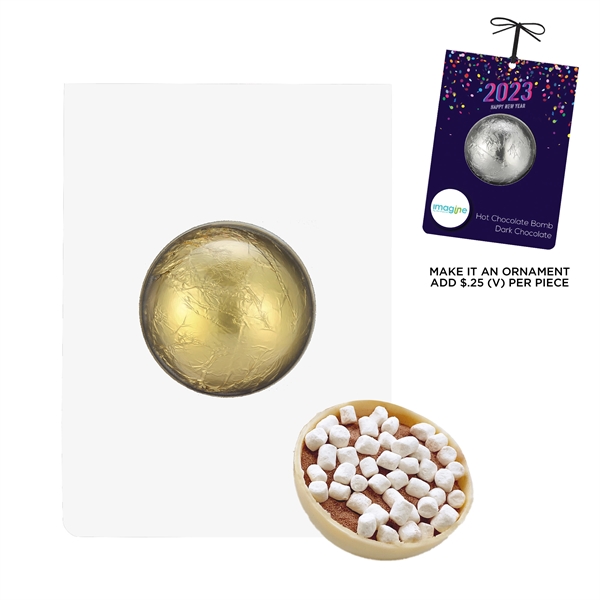 New Years Mega Hot Chocolate Bomb Billboard Card; simply pour hot... from ASI 71685 Midnite Snax®