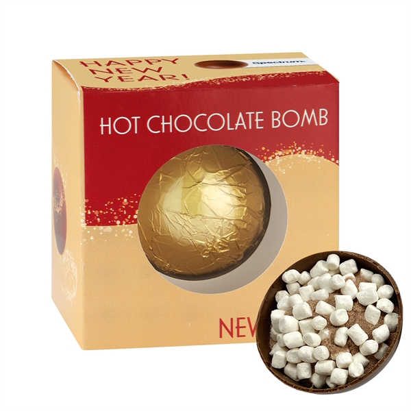 New Years Mega Hot Chocolate Bomb Window Box; simply pour hot... from ASI 71685 Midnite Snax®