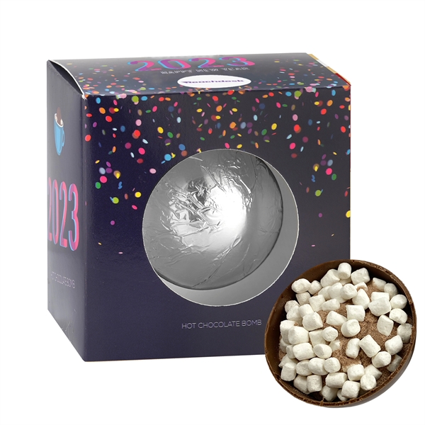 New Years Mega Hot Chocolate Bomb Window Box; simply pour hot... from ASI 71685 Midnite Snax®